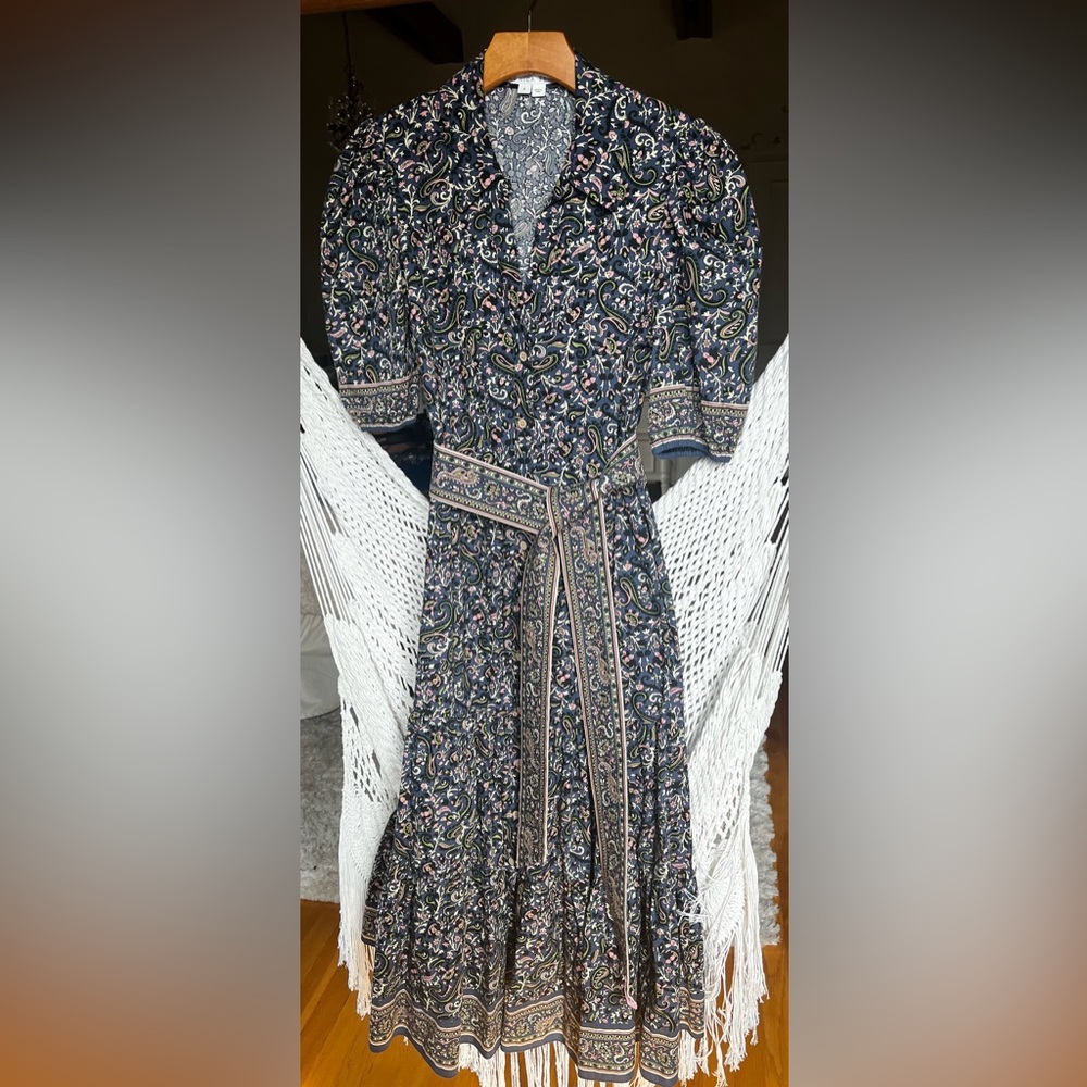 Veronica Beard Belted Maxi Dress
